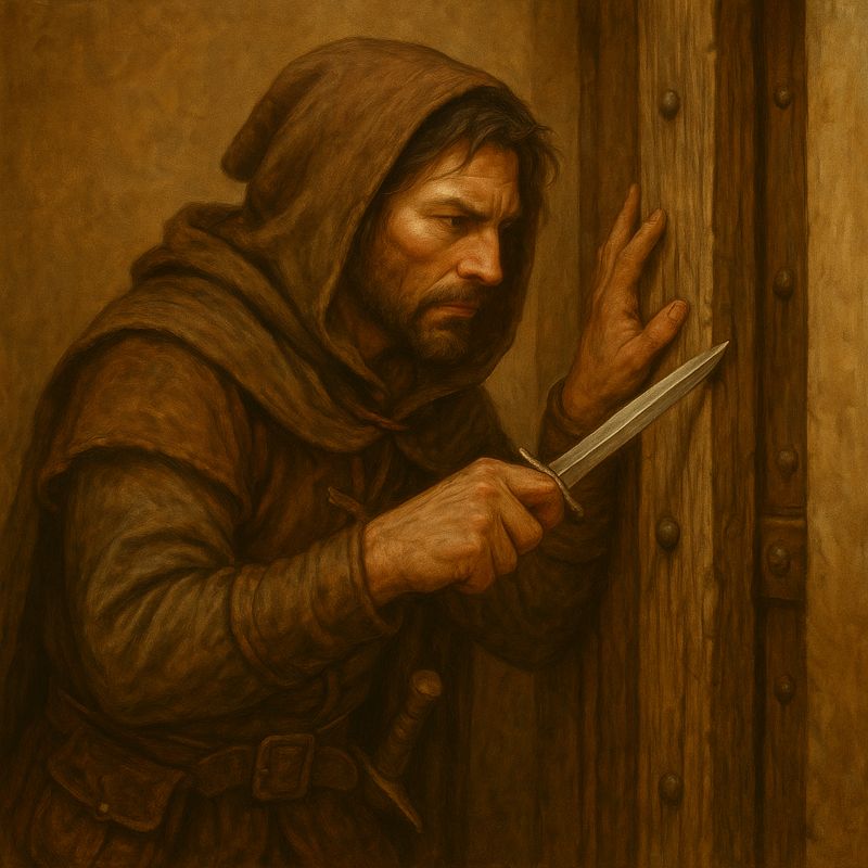 Hidden trap mechanism in a dungeon